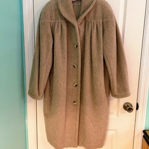 Max Mara Alpaca & Wool Vintage Coat - size 6 - FREE SHIPPING - Picture 1 of 8